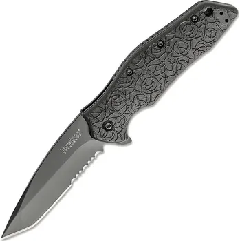 kapesní nůž KERSHAW KURO TANTO Asistovaný zavírací nůž, ČERNÝ/ČERNÝ Zoubkovaný K-1835TBLKST