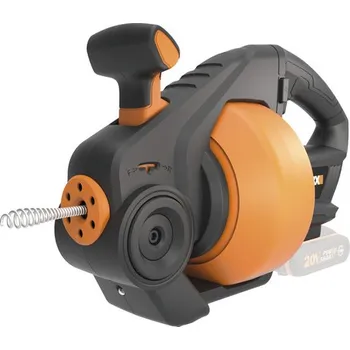 Aku čistič trubek WORX 20V 7mm/7,6m WX891.9, bez baterie a nabíječky