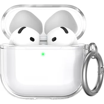 Transparentní obal s karabinou pro AirPods 4 - čirý