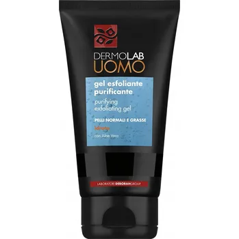 Přípravek na čištění pleti a oči DERMOLAB UOMO peelingový gel na obličej pro muže 150 ml