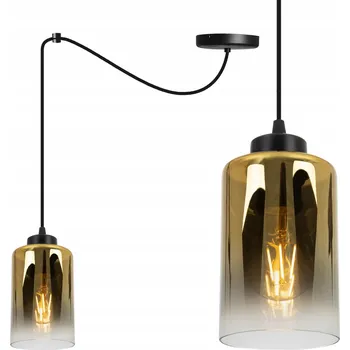 ZÁVĚSNÉ STROPNÍ SVÍTIDLO LUSTR ČERNÝ JEDNODUCHÝ PAVOUK ZLATÝ LOFT GLAMOUR