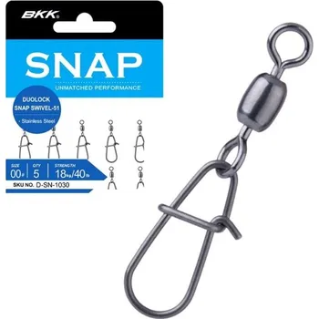 BKK HOOKS BKK Karabinka s obratlíkem Duolock Snap Swivel-51 VELIKOST: 00, NOSNOST [ kg ]: 18kg