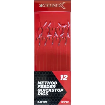 FEEDER EXPERT Návazce č.12 s nekonečnou zarážkou 10ks