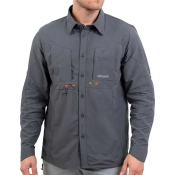 Rybářské oblečení GRAFF Shirt 807-KO-CL-2 with UPF50 Sun Protection Medium