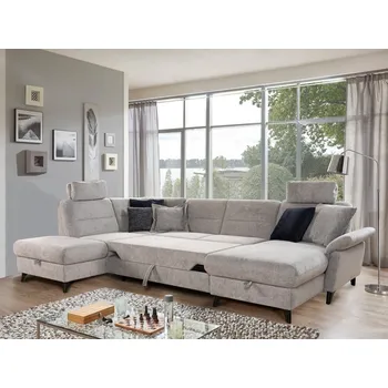 Sedací souprava Rohová sedací souprava ve tvaru U ROMANA Levý roh - s rozkládáním a úložným prostorem