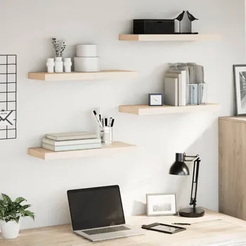 police Plovoucí police 4 ks 60 x 23,5 x 4 cm kompozitní dřevo