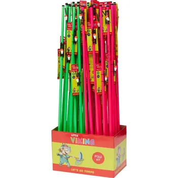 Rybářský prut SADA LITTLE VIKING POLE KIT 3M -PRUT TELESKOPICKÝ- BIČ BEZ OČEK PRO DĚTI PRUTY - DÉLKA: ZELENÝ 3m