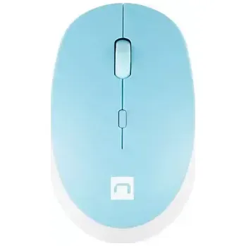 Myš Natec optická myš HARRIER 2/1600 DPI/Kancelářská/Optická/1 600 DPI/Bezdrátová Bluetooth/Světle modrá