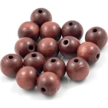 Korálek Korálky dřevěné čokoládové pr. 10 mm – 15 ks