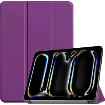 Pouzdro na mobilní telefon Pouzdro z PU kůže s funkcí uspání pro iPad Pro 11" (2024/2025) - fialové