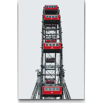 Malování podle čísel - Obří kolo v parku Prátr Velikost: 40x60cm, Rámování: Pouze srolované plátno