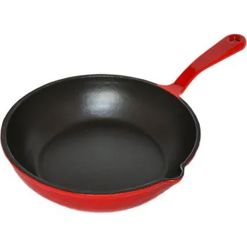 Pánev Český smalt GOURMETINA Litinová smaltovaná pánev TEREZA - stínově červená/black edition 21 cm