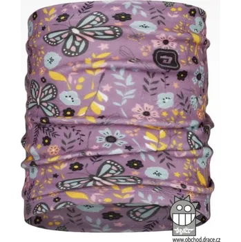 Čepice Dívčí fleesový nákrčník fialový Yetti Dráče