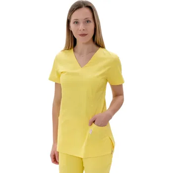Zdravotnický oděv PERLIČKA Zdravotnická košile VIKY SATTÉ Žlutá Barva: Žlutá, Velikost: 54