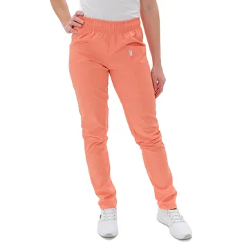 Zdravotnický oděv Perlička® Zdravotnické kalhoty SISI SATTÉ Regular Broskvová Barva: Broskvová, Velikost: 40