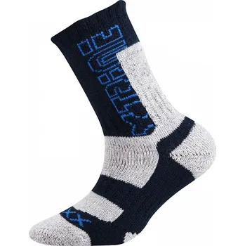 Chlapecké froté ponožky - klasická výška - tm.modro-šedá barva