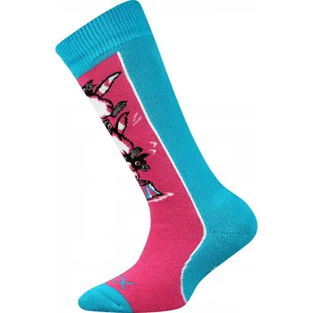 Dívčí froté podkolenky Fuski Boma - modro-růžová