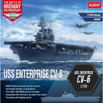 Plastikový model USS Enterprise CV-6 "Batte of Midway" (Academy 1:700)