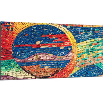 Obraz SKLENĚNÁ OCHRANNÁ DESKA NA SPORÁK 90x52 CIHLA