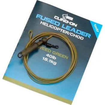 NASH Cling-On Fused Helicopter Leader 1m Weed Green