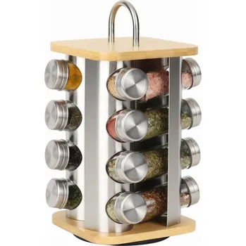 Obraz Stojan na koření Rossner T3205 stříbrno-hnědý 18x34 cm