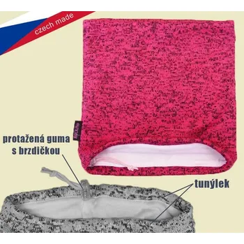 Čepice Rockino 6309 Nákrčník z pleteniny růžový