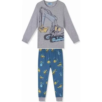 Chlapecké pyžamo KUGO MP1359 Chlapecké pyžamo šedá/modrá