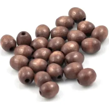 Korálek Korálky dřevěné hnědé 6/7,5 – 25 ks