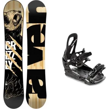 Snowboard Raven Grizzly snowboard + Raven S230 Black vázání + sleva 300,- na příslušenství 161 cm + vázání S/M (EU 37-42) + DÁREK + Doprava ZDARMA