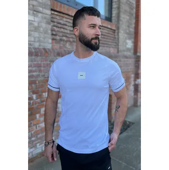 Pánské tričko BOSS Green Tee Rib AC 50537846 bílé Velikost: XXL