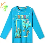 CHLAPECKÉ TRIČKO tyrkysová Kugo HC0755 (Chlapecké tričko dlouhý rukáv)