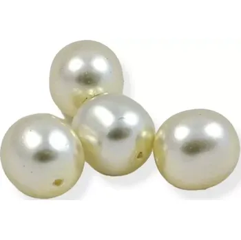 Korálek Voskové perle krémové nepravidelné - 8 ks