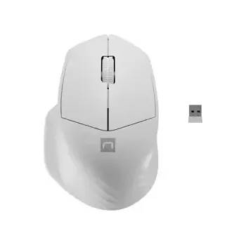 Myš Natec optická myš SISKIN 2/Kancelářská/Optická/Pro praváky/1 600 DPI/USB+BT/Bílá