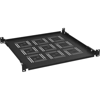 Rozvaděč Police 19" 450mm pevná BK úchyt přední i zad.lišty SOLARIX