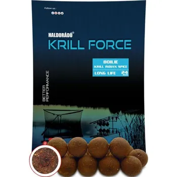 Boilies HALDORÁDÓ HALDORADO Boilie Krill Force Boilie Long Life 24mm Krill Indian Spicy