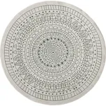 Kusový koberec Twin-Wendeteppiche 103103 creme grün kruh – na ven i na doma 200x200 (průměr) kruh