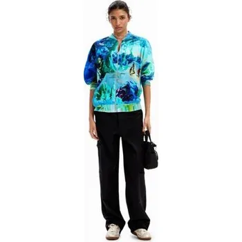 Pánská mikina Mikina Desigual Jours De Soleil turquesa velikost S