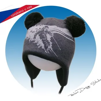 Čepice CHLAPECKÁ ZIMNÍ ČEPICE tm.šedá Rockino