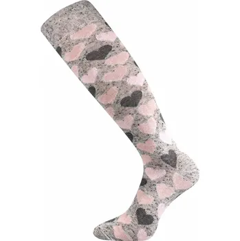 Dámské ponožky Dámské nadkolenky šedé Fuski Boma Voxx