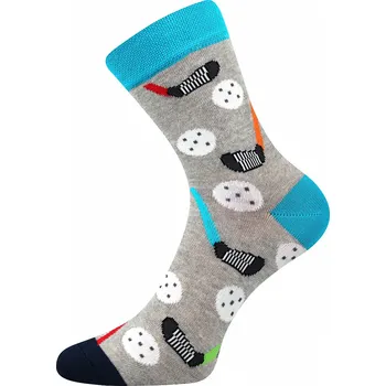 Chlapecké ponožky Fuski Boma - šedá - florbal