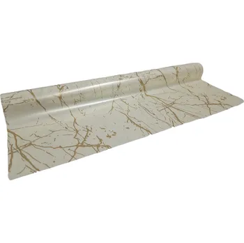 Stuha Floristická fólie 50cm x 9,1m mramorový design 21 světle krémová