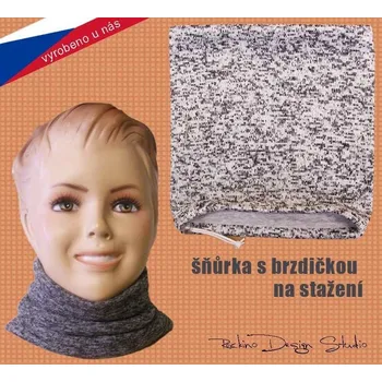 Čepice Rockino 6309 Nákrčník z pleteniny - barva černobilá