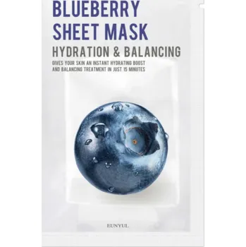 Masážní přístroj Eunyul Blueberry hydratační plátěná maska s lesním ovocem 22ml
