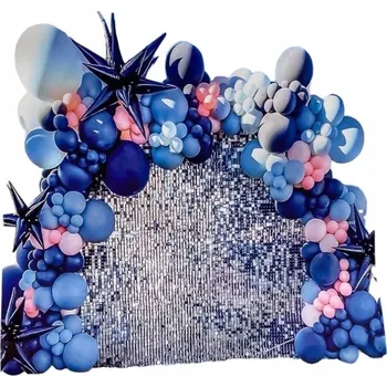 Balónek SADA BALÓNKŮ Modrá Růžová Hvězda GIRLANDA OBLOUK