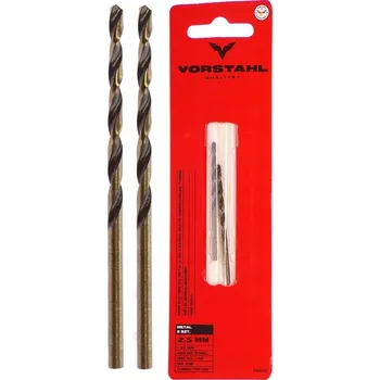 Vrták Vrták do kovu HSS-G M2 turbo, černé a zlaté (balení 2 ks ks KVALITNÍ 2,5x57 mm