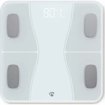 Osobní váha NEDIS chytrá osobní váha/ Bluetooth/ 16 měřících funkcí/ nosnost 180kg/ Android/ iOS/ ABS/ sklo/ bílá