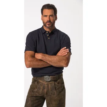 Pánská košile JP1880, Plus size Tradiční polokošile JP1880, kolekce tradiční módy, krátké rukávy, piké, tradiční výšivky, do 8XL pro plnoštíhlé nadměrná velikost, 827076130-1453, modrý, 4XL, Plus size oblečení, Oblečení pro vysoké muže, Nadměrné velikosti, Oblečení pro