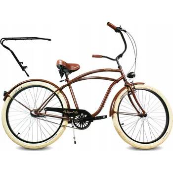 Městské kolo Cruiser kolo RoyalBi Plážový cruiser 26 BROWNIE pánské, rám 18,5 palce, kolo 26", hnědé