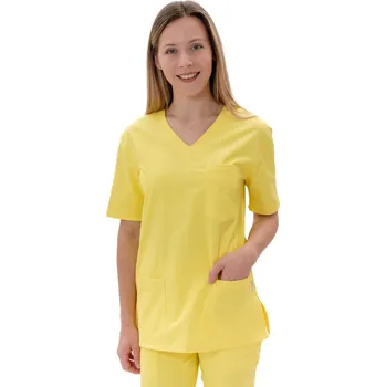 Zdravotnický oděv Perlička® Zdravotnická košile LORA SATTÉ Žlutá Barva: Žlutá, Velikost: 38