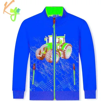 Chlapecká mikina CHLAPECKÁ MIKINA tm.tyrkysová Kugo HM0741 (Chlapecká bavlněná mikina)